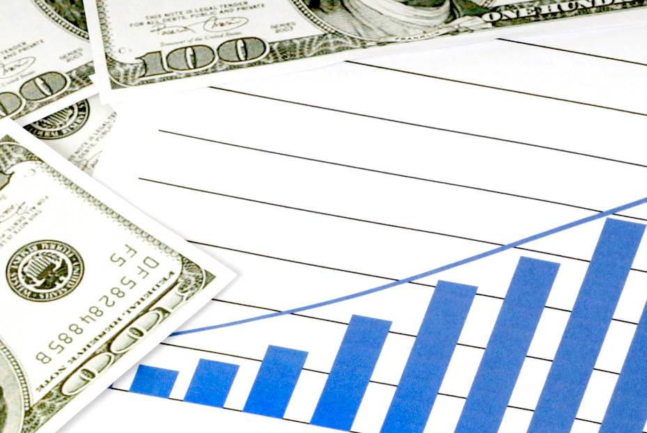 graph with dollar