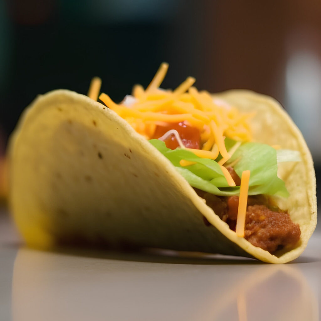 mexican tacos on a table in a restaurant, shallow depth of field